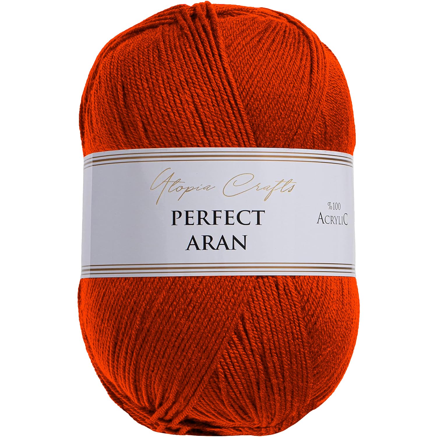 Utopia Crafts Aran Knitting and Crochet Yarn, 400g (Red Oxide) — image 1