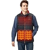 ORORO Men's Lightweight Quilted Heated Vest with USB-C Rechargeable Battery, Heated Quilted Vest