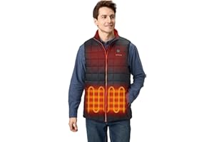 ORORO Men's Lightweight Quilted Heated Vest with USB-C Rechargeable Battery, Heated Quilted Vest
