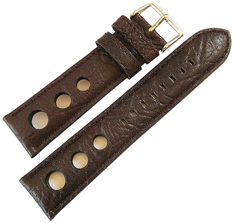 GT Rallye 18mm Brown Leather Mens Watch Strap