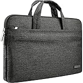 CCPK Laptop Bag for 13 Inch MacBook Air Pro M1 14 Inch Hp Laptop Case Cover Chromebook Pavilion x360 Stream 14" ASUS Acer Lenovo 14in Computer Sleeve with Handle Waterproof Canvas Briefcase Black Grey