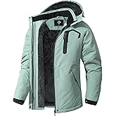 DDQLADY Women's Waterproof Ski Jacket Warm Winter Coat Snowboard Rain Jacket Hooded Windbreaker