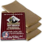 Gorilla Gold Grip Enhancer Tacky Towel - USA-Made Chalkless Formula | Perfect for Softball, Golf, Tennis and More - Competition Approved Multi-Sport Moisture Control for Sweaty Hands