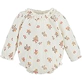 Mud Pie Children's Crinkle Knit Floral Crawler; 0-3M