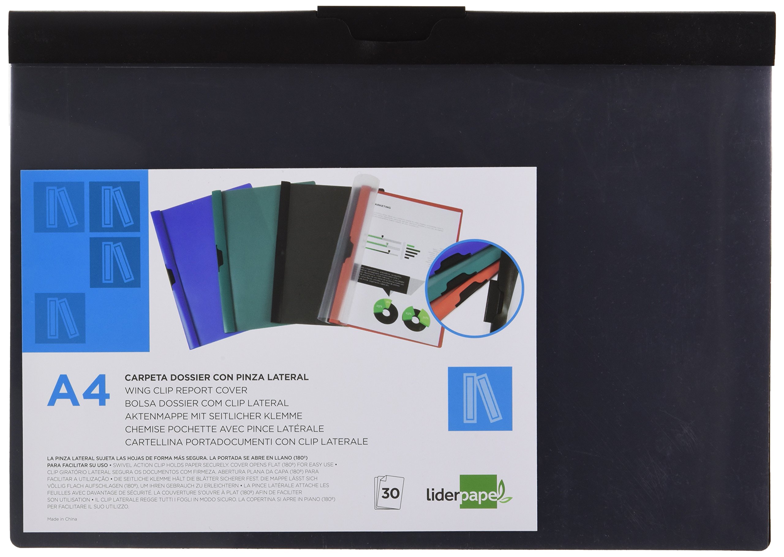 Beautone Dossier Folder PINZA Side 45323 Polypropylene DIN A4 Green -60 Sheets – PINZA Sliding