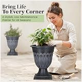 SG Traders Large Tampa Urn Plant Pot Stand Pack of 2 33x39cm UV Resistant view 3