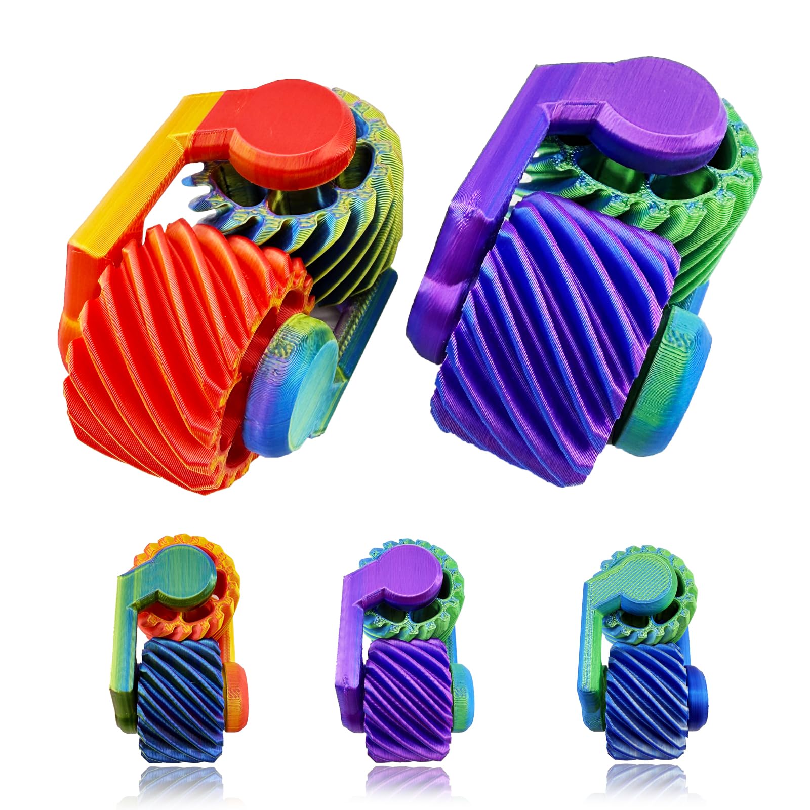 2Pcs Fidget Spinner 3D Printed Toys Gears, Fidget
