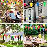 Pubiao 40M Bunting Banner 80 Flags Multicolor Nylon Triangle Flag Pennants view 7