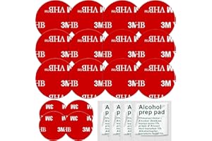 Double-Sided Phone Holder Replacement Kit 20 Pack. 12 Pieces of 3M VHB Adhesive Discs (1.55" / 40 mm), 4 Pieces of Universal 