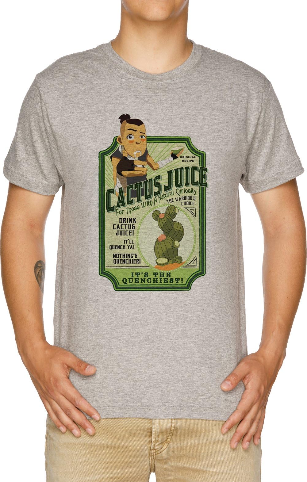 Drink Cactus Juice Men's T-Shirt Grey