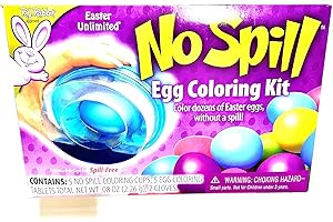 Easter Unlimited No-Spill Egg Dye Coloring Cup Egg Decorating 16pc 5" Egg Decorating Kit