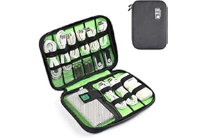 Luxtude Travel Cable Organizer Bag, Flat Cord Organizer Bag, Portable Electronics Case, Travel Essentials for Wire/Cord Storage/Charger Case/Cable Storage/Tech Accessories Pouch/Tech Gifts