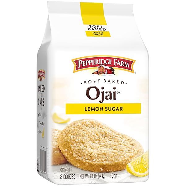PEPPERIDGE FARM SOFT BAKED OJAI LEMON SUGAR COOKIES, 8.6 OZ BAG (8 COOKIES)