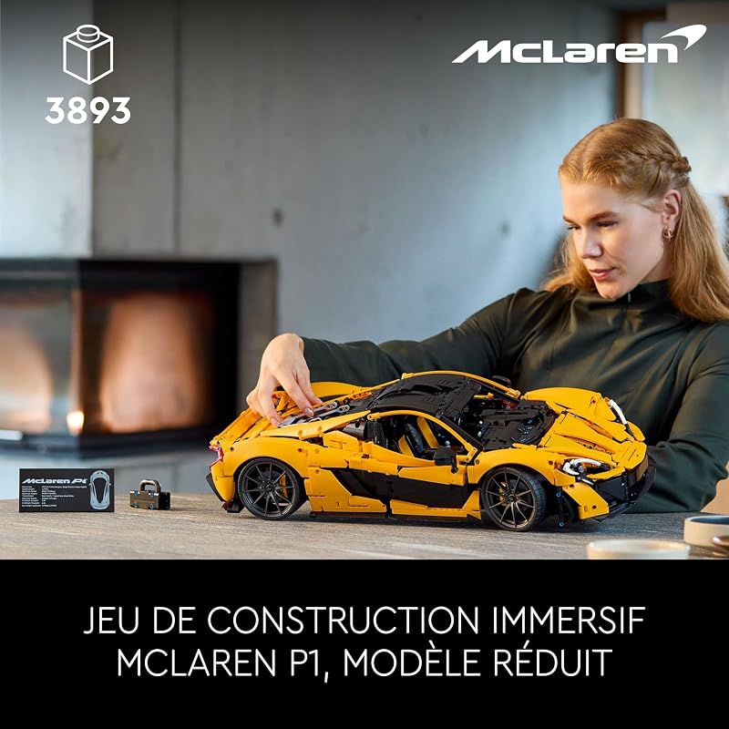 Technic McLaren P1 - Kit Maquette Hypercar pour Adultes - Idée Cadeau pour Les Passionnés de Voitures - Objet Collector à Échelle Réduite - Réplique de Voiture de Course 42172 — photo 2 sur 8