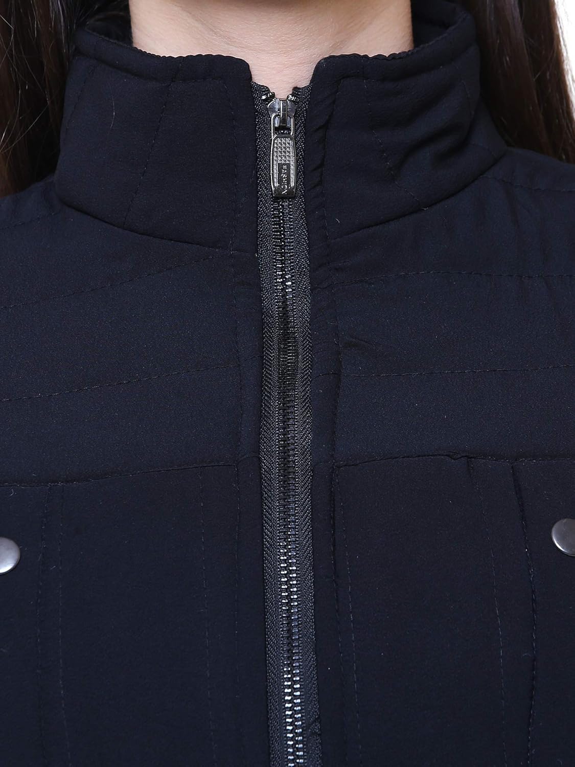 mizago women's long sleeves blended quilted jacket