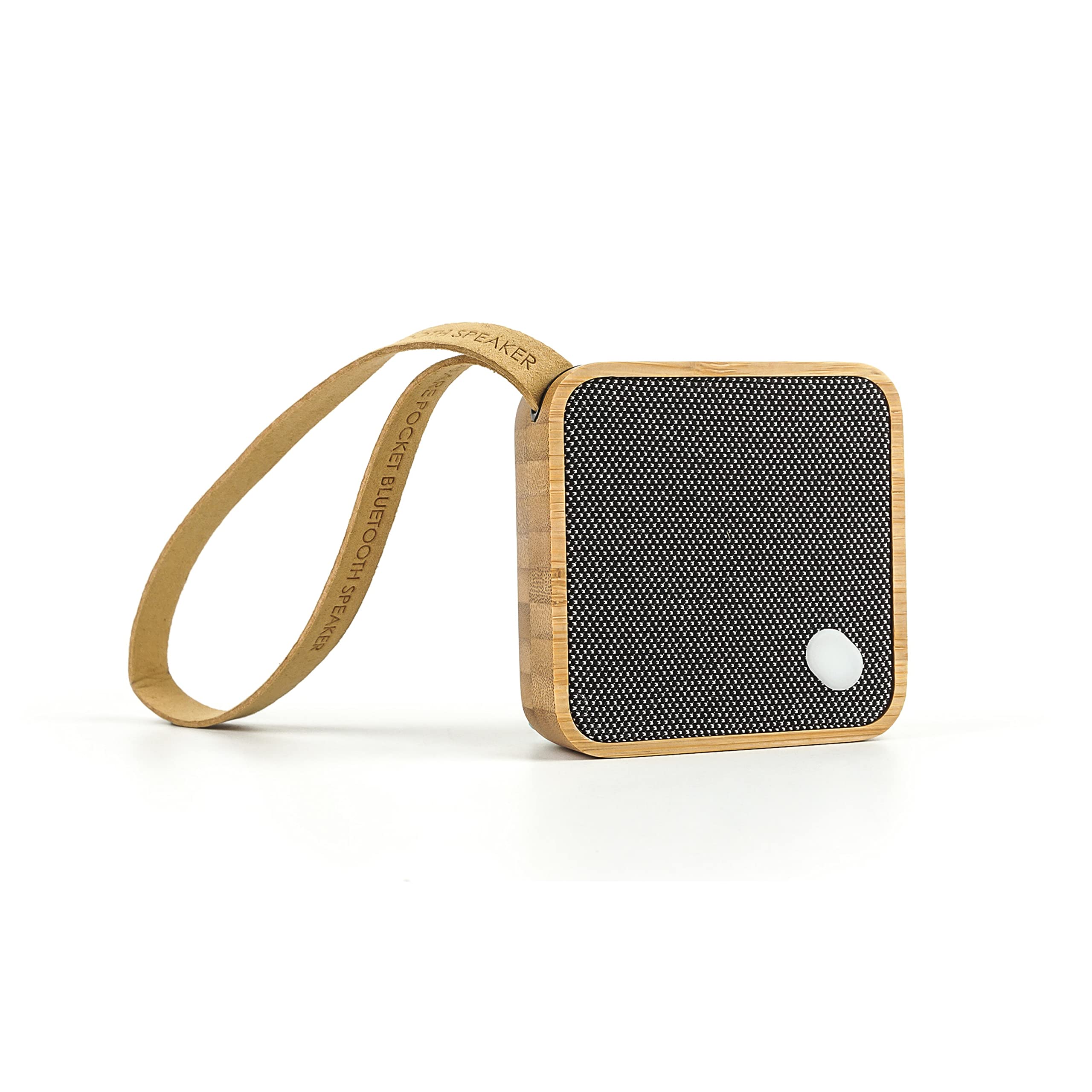 Gingko MI Square Pocket Bluetooth Speaker, Portable & Rechargeable, Made With Solid Wood, Bamboo