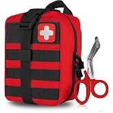 ASA TECHMED Tactical Molle Pouch/IFAK Pouch with Matching 7.5" Trauma Shears - Ideal for First Responder, EMT, Paramedics, Police and More