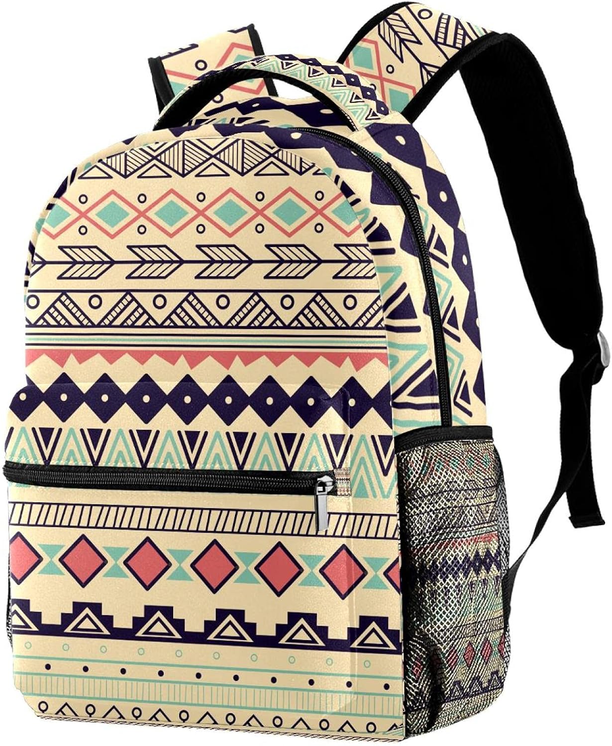 Indian Bohemia Vintage Pattern Kids School Backpack Travel Work Daypack