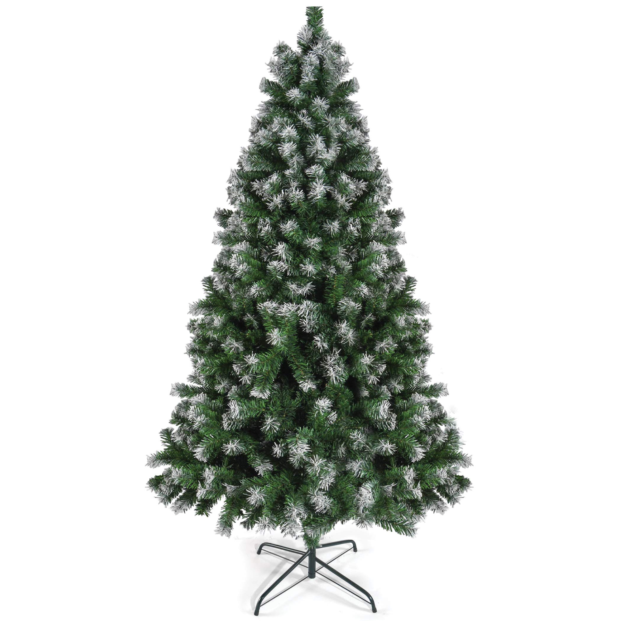 Prextex Premium 6 ft Artificial Christmas Tree - Flocked Christmas Tree - 6ft Frosted Christmas Tree - Prelit Artificial Christmas Tree - Fake Christmas Tree - Christmas Trees and Clearance