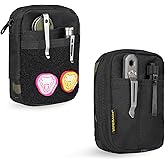 VIPERADE VE31 Small EDC Pouch, Men's Pocket Organizer, Small EDC Organizer Multitool Pouch for Camping/Hiking/Bushcraft (Black Camo)