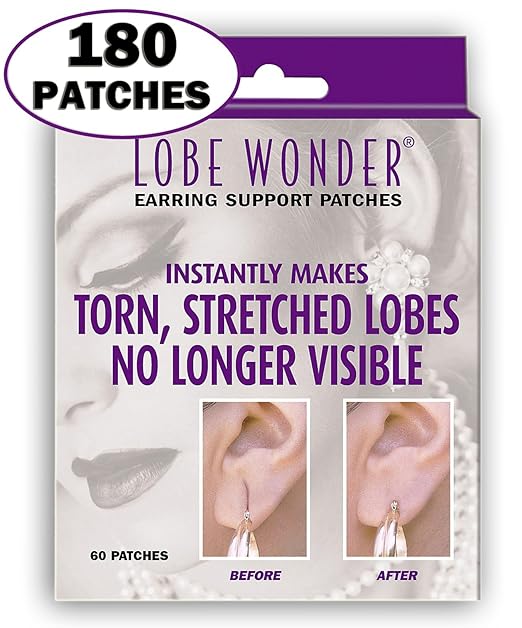 Lobe Wonder Repair Earring Support Patches 60 Count (3 Pack