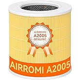 AIRROMI A2005 HEPA Air Purifier Replacement Filter, 3-In-1 Original Filter, Remove 99.97% of 0.3 Micron Particle 1 Pack (Yellow)