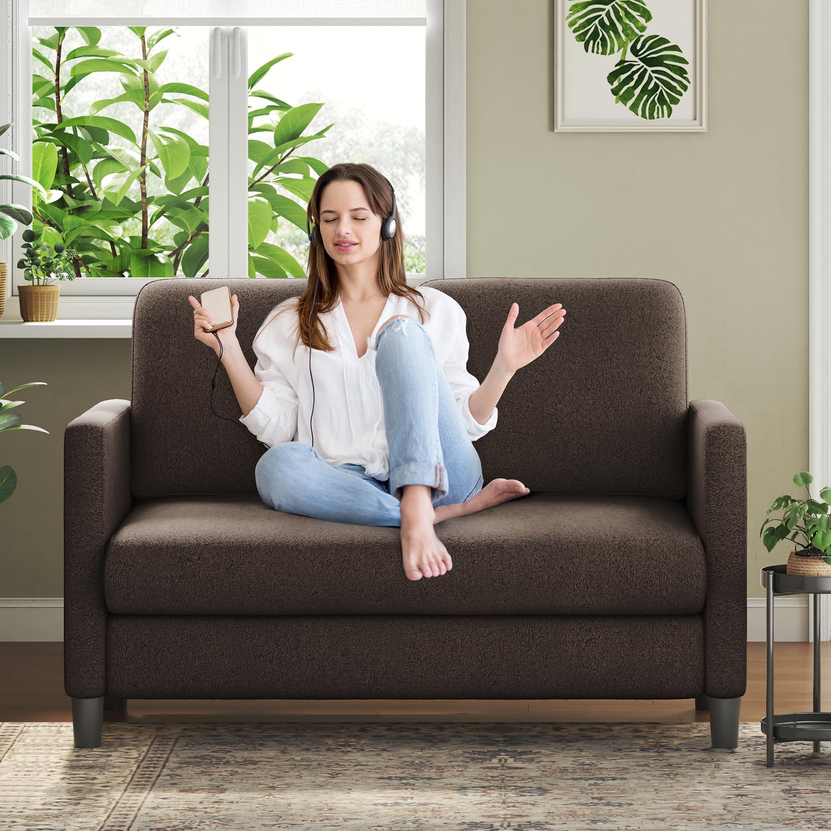 Welzona Loveseat Sofa, 51" Small Sofa Couch for