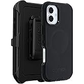 OtterBox iPhone 16 Plus (Only) - Defender Series MagSafe Case - Black - Holster Clip Included - Built-in Magnets - Screenless - Rugged & Durable - with Port Protection - Non-Retail Packaging