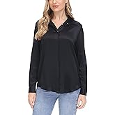 Women's Silk Blouse 100% Mulberry Silk Long Sleeves Shirt