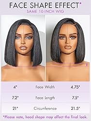 LUVME HAIR Bob Wig 100% Human Hair Wigs Glueless