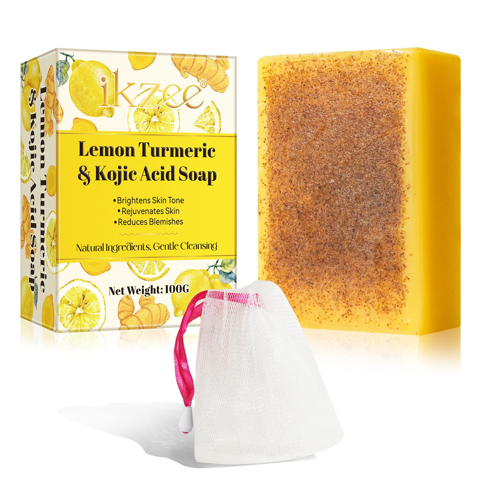 Turmeric Soap Faith In Nature Turmeric Soap Bar Pure Turmeric Handmade Soap Bar for Face & Body,Dark Spot Corrector Remover,Moisturizing Erase Fine Lines,Firming,Friendly Vegan&Cruelty Free (1 PACK)