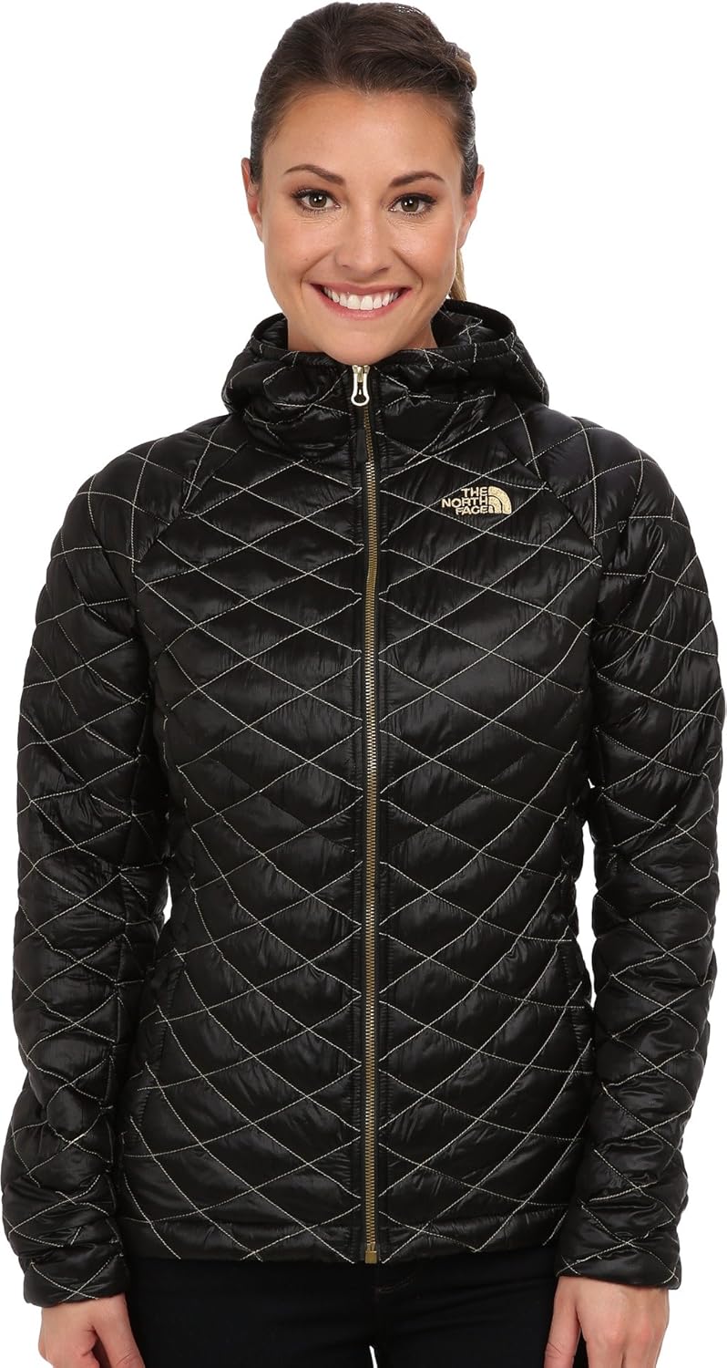 north face jacket black and gold