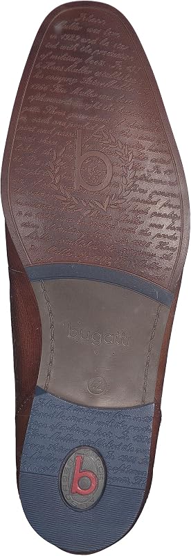 Homme Chaussure basse business en cuir, Derby avec finition bicolore, Brun, 41 EU