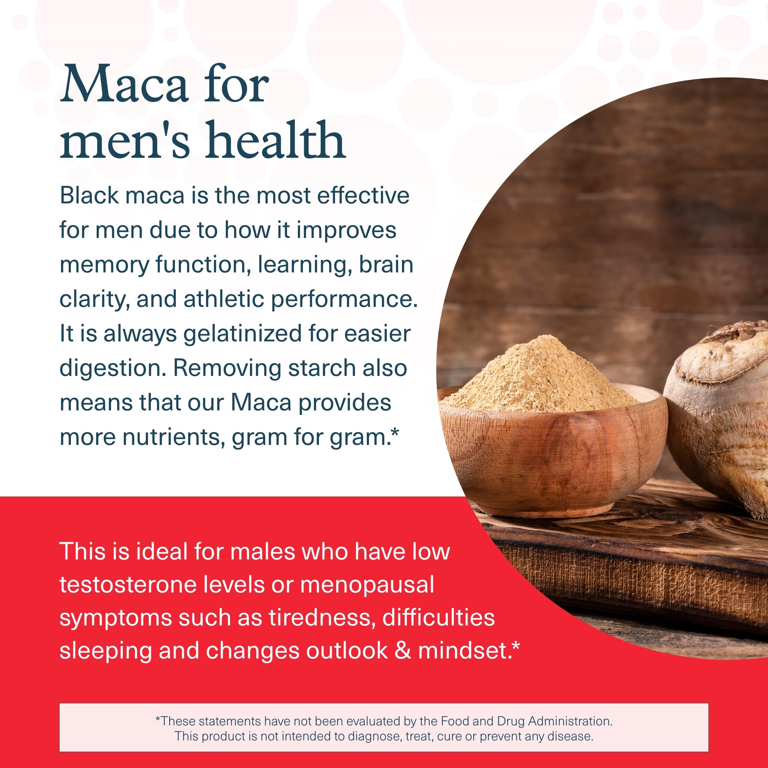 Youtheory Men's Maca - Vegan Maca Supplement for Men - Supports Energy, Stamina & Endurance* - Dairy, Soy & Gluten Free - 120 Vegetable Capsules