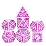 Poludie 7PCs DND Dice Set, Unique Window Lattice