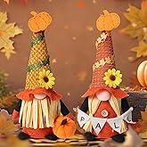 kaiwern 2 Pack Fall Decor Gnomes Plush, Fall Thankgiving Gnomes Plush Decorations for Home with Maple Leaf＆Sunflower for Tiered Tray Mantel Shelf Table Decor, Thanksgiving Decorations for Indoor