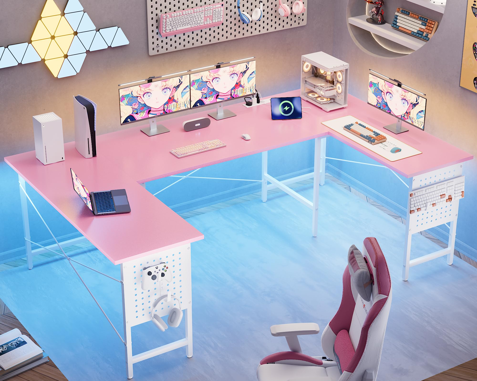 Pamray 71 Inch Large Computer Desk with Power