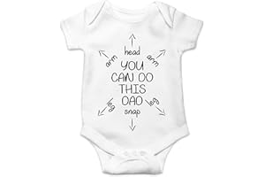 FUNNWEAR You Can Do This Dad - Funny Baby Essentials Bodysuit - Cute Baby Girl Clothes Newborn Boy Outfit
