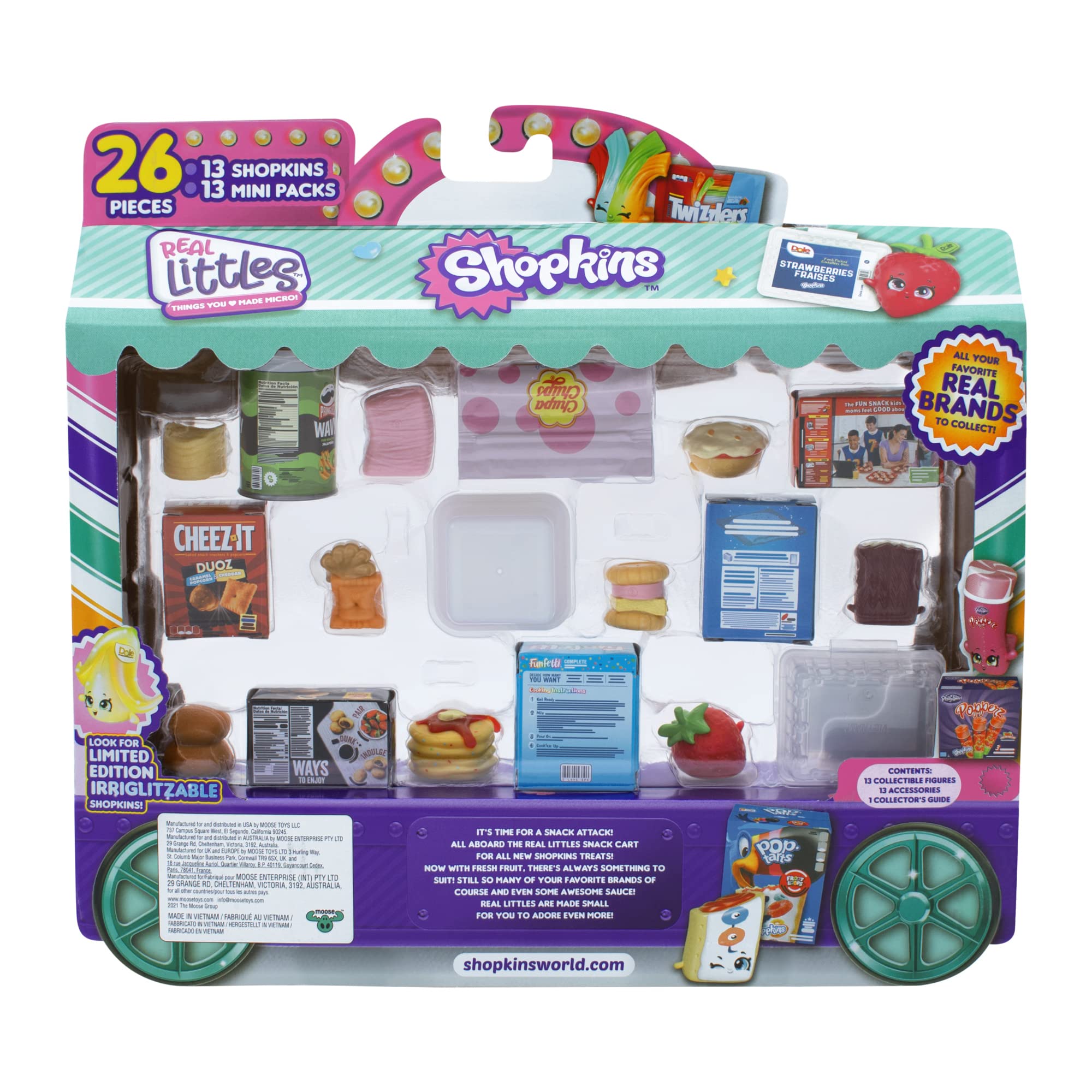 Shopkins Real Littles Snack Time Mega Pack, 13 Plus 13 Real Branded Mini Packs Including 8 Hidden Surprises Inside.
