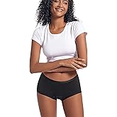 Goat Union Organic Cotton Boyleg Period Underwear for Women & Teens - Moderate Absorbency Period Panty Black