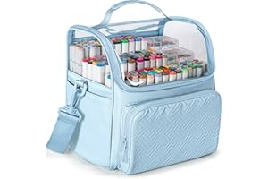 Rexmica Large Markers Organizer Case for 180 Markers, Marker Pen Storage Bag for Markers, Paint Brushes, Colored Pencils or O