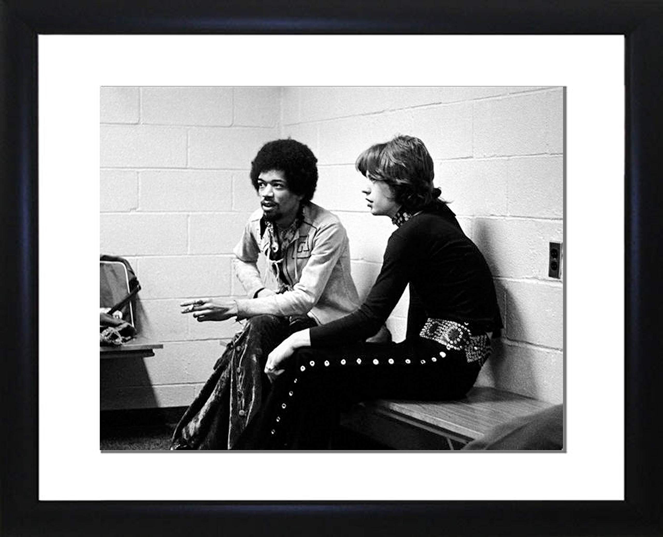 Picture Favourites Jimi Hendrix with Mick Jagger Framed Photo