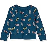 Amazon Essentials Disney | Marvel | Star Wars | Princess Girls and Toddlers' Fleece Pullover Crew Sweatshirt