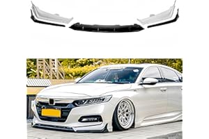 WheelX Front Bumper Lip Compatible with 2018-2020 Honda Accord, ACR JDM Style 5Pcs Air Dam Spoiler Splitter Chin Fits for EX EX-L LX SE Sport Touring Hybrid, Protection Body Kit (Platinum White Pearl)