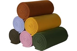 SeaBeauty Fleece Throw Blankets Lightweight Warm Soft Cozy Pet-Friendly Bulk Fleece Throw Blanket Solid for Home Bed, Sofa,Office, Gifts (Pack of 6-50 x 60 inch,Multiple 3)