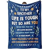 Niyewsor Brother Gifts from Sister, to My Brother Blanket, Birthday Gifts for Brothers Adult, Fathers Day, Graduation, Get Well Gift for Brothers, Soft Flannel Throw Blanket, 60"x50"