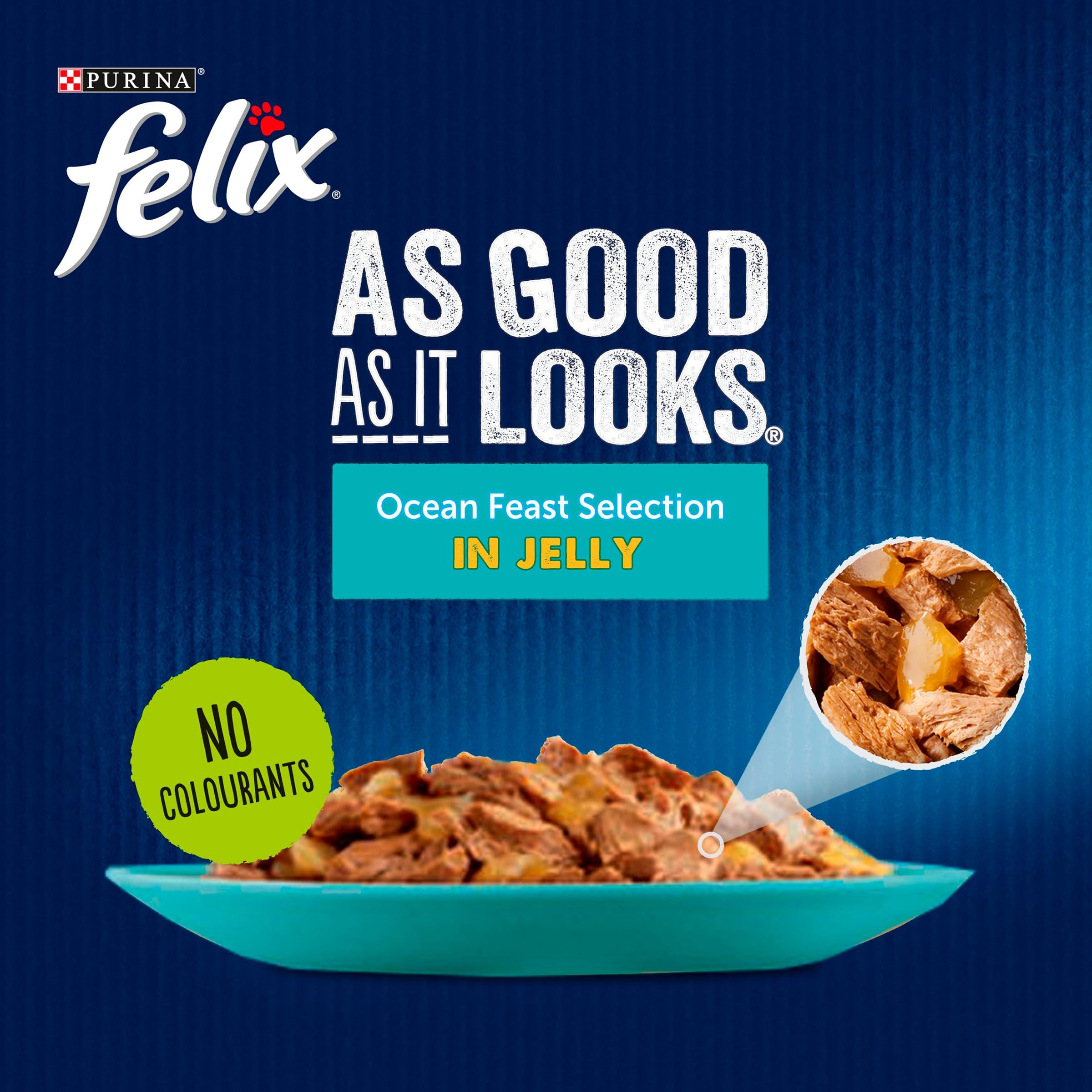 FELIX As Good As it Looks Ocean Feasts Wet Cat Food 120x85g