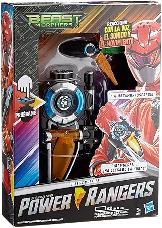 Power Rangers Beast Morphers Beast X Morpher Reacts To Voice Sounds And Movement Spanish Language Version Amazon De Spielzeug