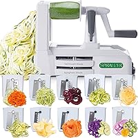 Spiralizer Ultimate 10 Strongest-and-Heaviest Duty Vegetable Slicer Best Veggie Pasta Spaghetti Maker for Keto/Paleo/Gluten-F