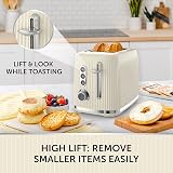 Breville Bold 2 Slice Toaster High Lift Wide Slots Cream Silver Chrome VTR003 view 3